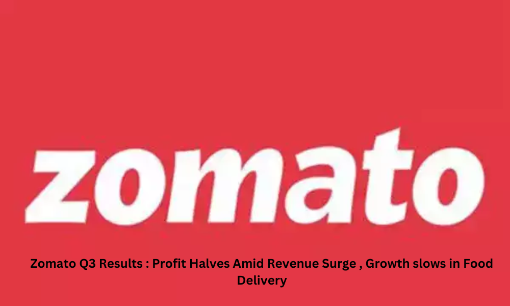 Zomato Q3 Results: Profit Halves Amid Revenue Surge, Growth Slows in Food Delivery