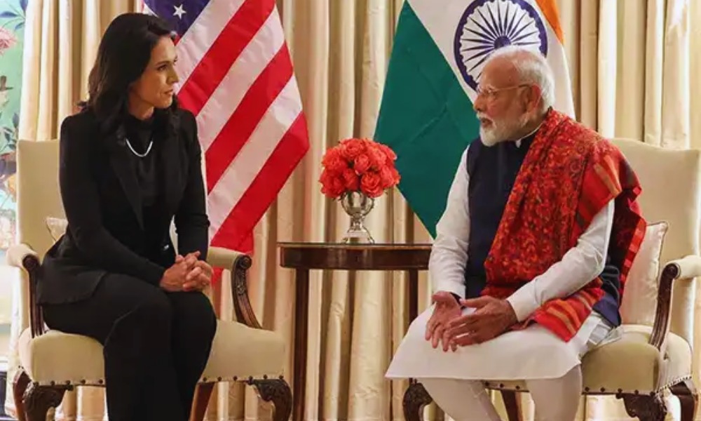 PM Modi Meets Newly Appointed US Intelligence Chief Tulsi Gabbard in Washington